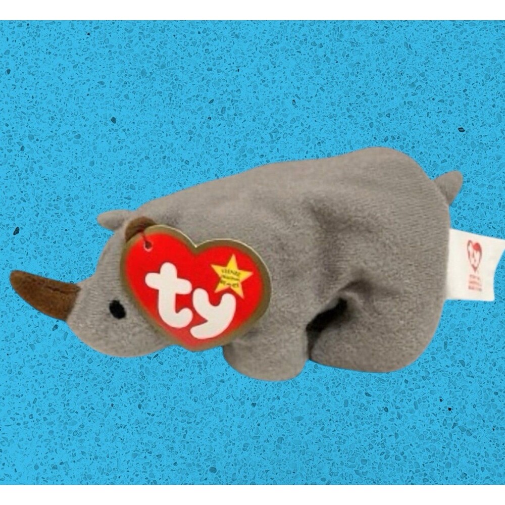 SPIKE RHINOCEROS TY Teenie Beanie Babies Collectible Plush Toy NEW 2000